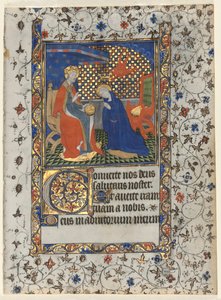 Bifolio de um livro de horas: Coroação da Virgem