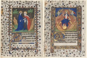 Folhas de um livro de horas: A Visitação e Cristo em Juízo