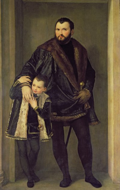 Giuseppe da Porto e seu filho Adriano, c.1555 (óleo sobre tela) de Veronese