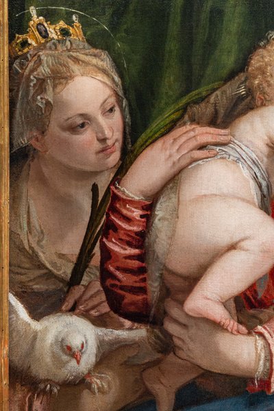 Madonna e o Menino Jesus entre S. Catarina de Alessandria e Pedro, detalhe de (1528 88) Veronese