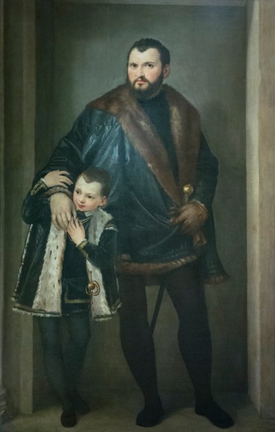 Retrato de Giuseppe da Porto com o seu filho Adriano de (1528 88) Veronese