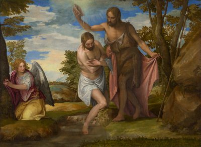 O Batismo de Cristo, c.1550-1560 (óleo sobre tela) de Veronese