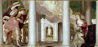 Anunciação. Pintura de Paolo Caliari dit Paolo Veronese (1528-1588) de Veronese