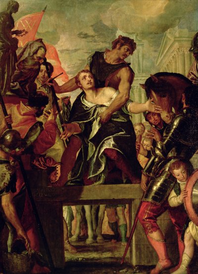 Martírio de St. Menas (d.c.300) (óleo sobre tela) de Veronese