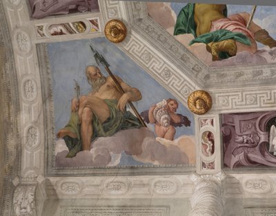 Paolo Caliari conhecido como Veronese, fresco, Villa Barbaro, Maser, Itália de Veronese