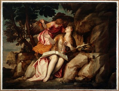 Representação de Maria Madalena com um Anjo (Pintura de Veronese