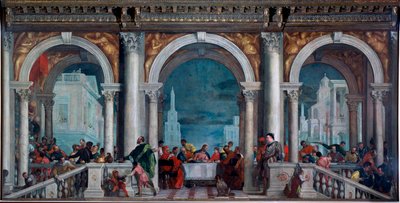 A refeição no Levi Paolo Veronese Caliari (1528-1588) 1573 Dim. 5.51x13,1 m Veneza, Gallerie del 