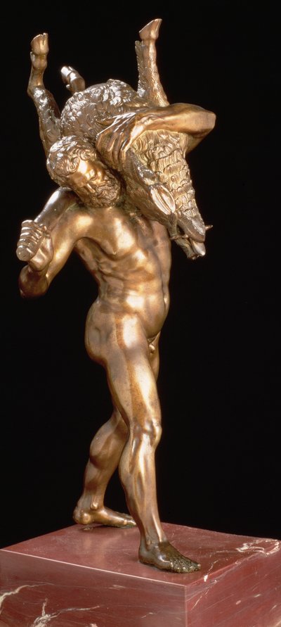 Hércules e o Javali Erymanthian (bronze dourado) de Giambologna