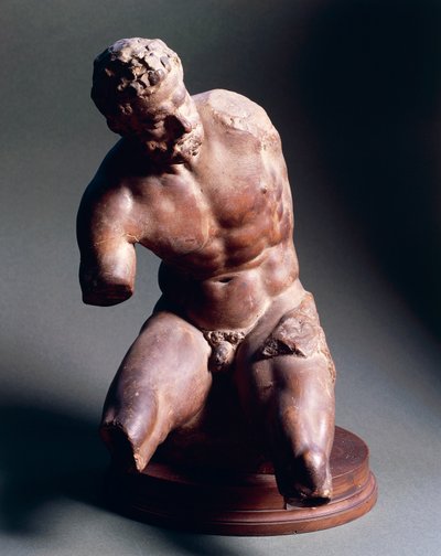 Nu masculino, cerca de 1572, de Giambologna (1529-1608), escultura em terracota, 38,5 cm de Giambologna