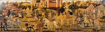O Triunfo de David (tempera e prata sobre painel de solo dourado) de (15th c.) Giovanni di Ser Giovanni