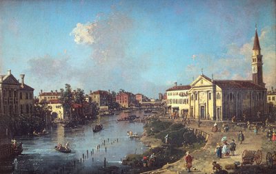 Dolo na Brenta, com a Igreja de São Rocco e a Villa Zanon-Bon de Canaletto