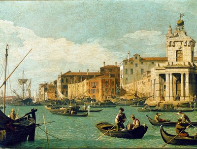 Punta della Dogana e Giudecca Canal, Veneza (óleo sobre tela de Canaletto