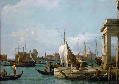 Rococo : Punta della Dogana (A Alfândega) em Veneza par Canaletto (1697-1768), c. 1725. Óleo sobre tela, 46x63,4. Museu de História da Arte, Vienne de Canaletto