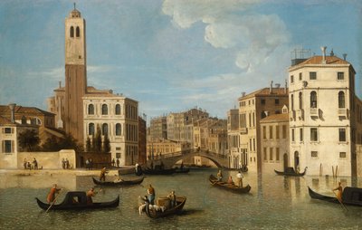 A entrada para o Canareggio, Veneza (óleo sobre tela) de Canaletto