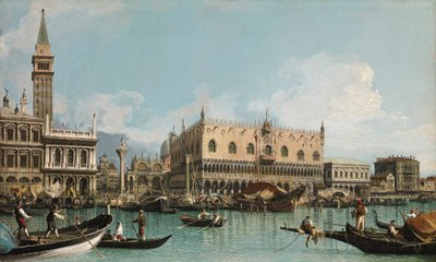 O cais perto da Piazza San Marco em Veneza, por Canaletto (1697-1768). Óleo sobre tela, c. 1729. Ablo Coleccion de Canaletto