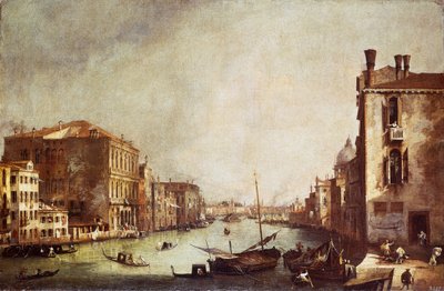 Vista do Canal Grande de San Vio (óleo sobre tela) de Canaletto