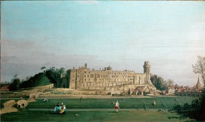 Vista do Castelo de Warwick Pintura de Giovanni Antonio Canal conhecido como Canaletto (1697-1768) 1751 aproximadamente. Sol. 72x42 cm Inglaterra, Coleção Castelo de Warwick de Canaletto