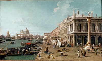 Vista do Molo, da Biblioteca Marciana e da Coluna de São Teodoro, Veneza de Canaletto