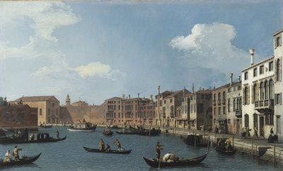 Vista do Canal de Santa Chiara, Veneza, ca. 1730 (óleo) de (1697 1768) Canaletto