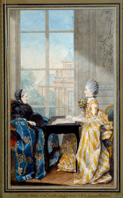 Retrato de Madame du Moutier e Mademoiselle La Ville, Esposa de Monsieur Clermont d