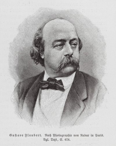 Gustave Flaubert, romancista francês (gravura) de (1820-1910) (after) Nadar