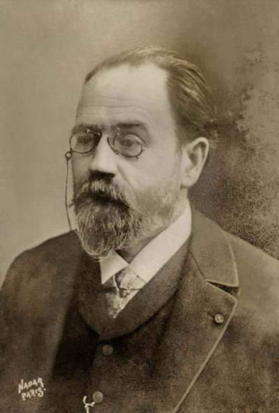 Retrato do escritor francês Emile Zola (1840) de (1820-1910) Nadar