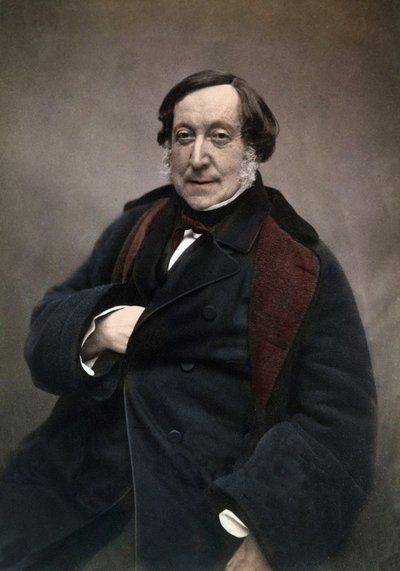 Gioachino (Antonio) Rossini (1792-1868) Compositor italiano. após fotografia de Nadar de Nadar
