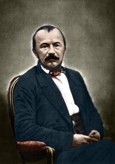Retrato do escritor francês Gerard de Nerval (1808-1855). de Nadar