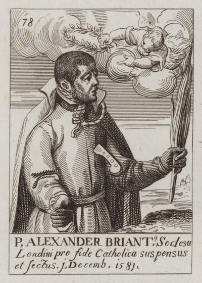 Alexander Briant, jesuíta inglês e mártir católico (gravura) de (after) English School