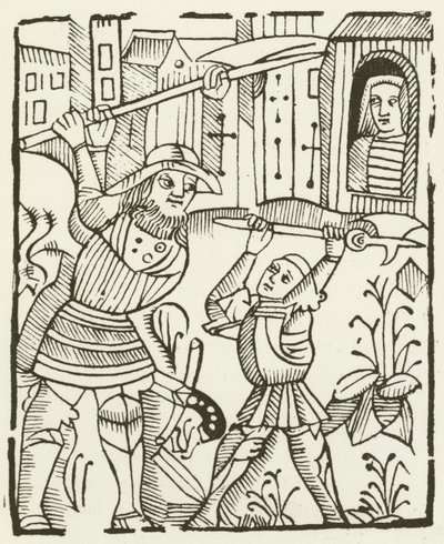 Guy of Warwick (gravura) de (after) English School