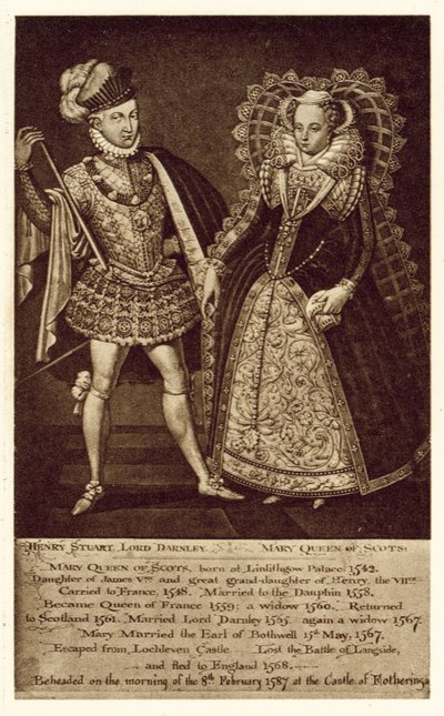 Henry Stuart Lord Darnley, Mary Queen Of Scots (litho) de (after) English School