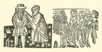 Ilustração para As Baladas Roxburghe (xilogravura) de (after) English School