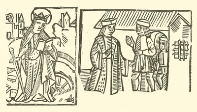 Ilustração para As Baladas Roxburghe (xilogravura) de (after) English School