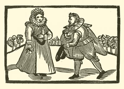 Ilustração para As Baladas Roxburghe (xilogravura) de (after) English School
