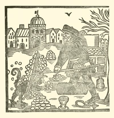 Ilustração para As Baladas Roxburghe (xilogravura) de (after) English School