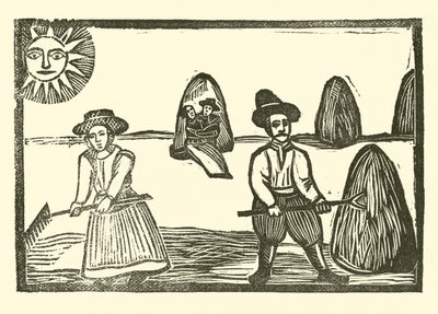 Ilustração para As Baladas Roxburghe (xilogravura) de (after) English School