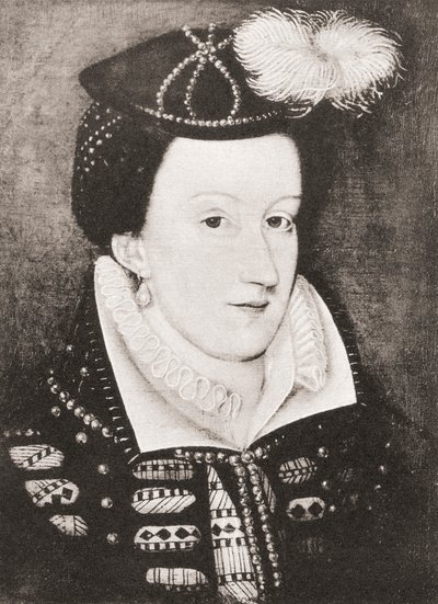 Maria, Rainha dos Escoceses (litho) de (after) English School