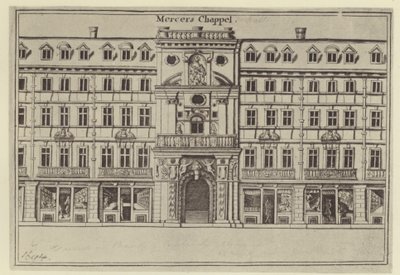 Mercers Chapel, c 1694 (litho) de (after) English School