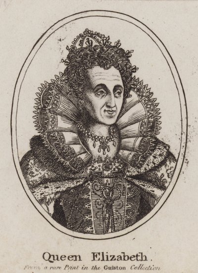 Rainha Elizabeth I (gravura) de (after) English School