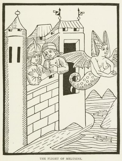 O voo de Melusine (gravura) de (after) English School