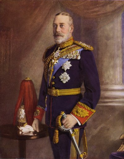 Sua Majestade o Rei George V (foto a cores) de (after) English photographer