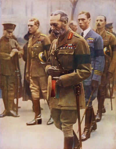 Lamentadores reais no primeiro aniversário de armistício (foto a cores) de (after) English photographer