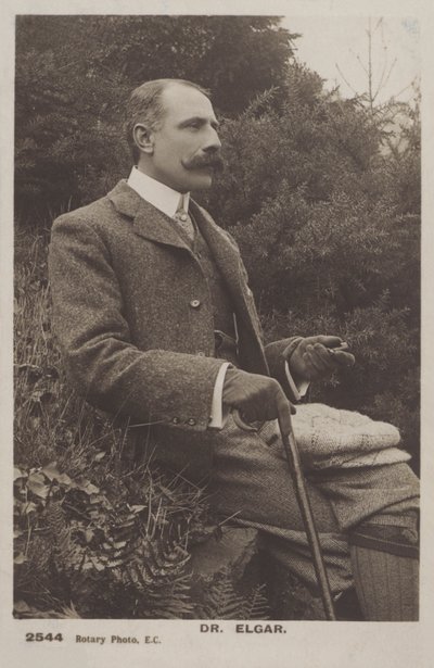 Sir Edward Elgar, compositor inglês (foto a p/b) de (after) English photographer