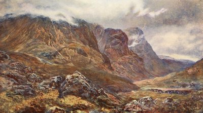 "As Três Irmãs", Glencoe (litografia a cores) de (after) English photographer