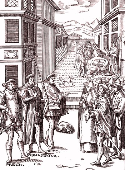 O pregoeiro da cidade a tocar a sua trombeta de (after) Flemish School