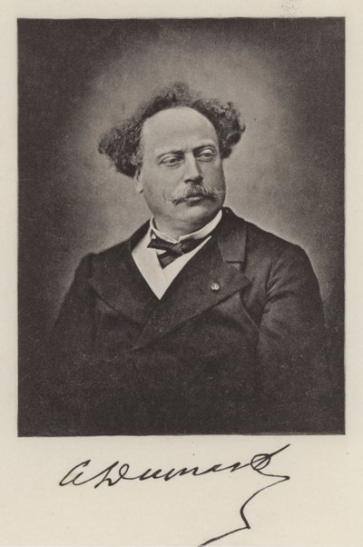 Alexandre Dumas, o Jovem, romancista francês (foto a p/b) de (after) French Photographer