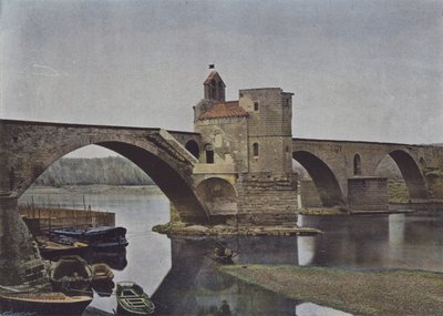 Avignon, ponte Saint-Benezet (foto colorida) de (after) French Photographer