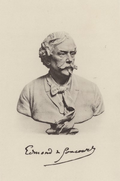 Edmond de Goncourt, romancista francês (foto a p/b) de (after) French Photographer