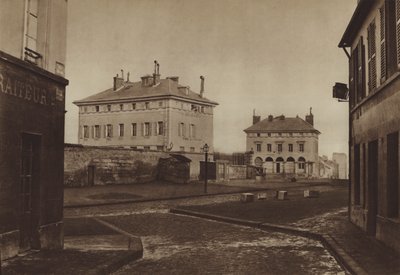 A Barreira Italiana em 1866, com os Pavilhões da Ledoux (foto a p/b) de (after) French Photographer