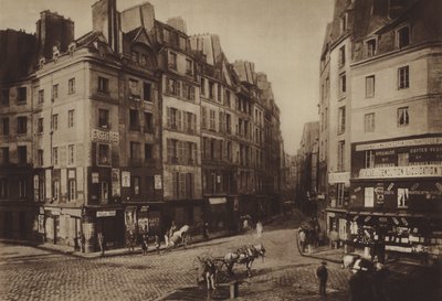 A antiga praça Maubert (foto a p/b) de (after) French Photographer